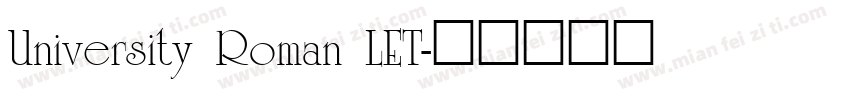 University Roman LET字体转换